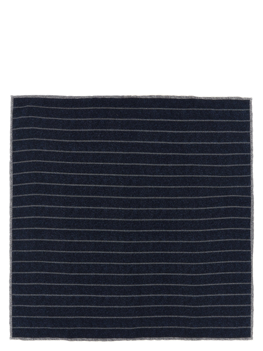 Blue Silk Pocket Square Accessory