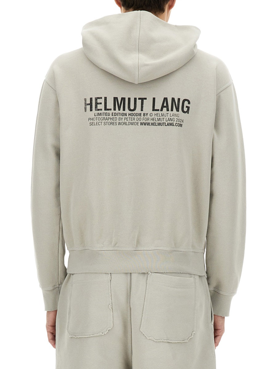 Postcard Hoodie Grey Cotton Sweatshirts
