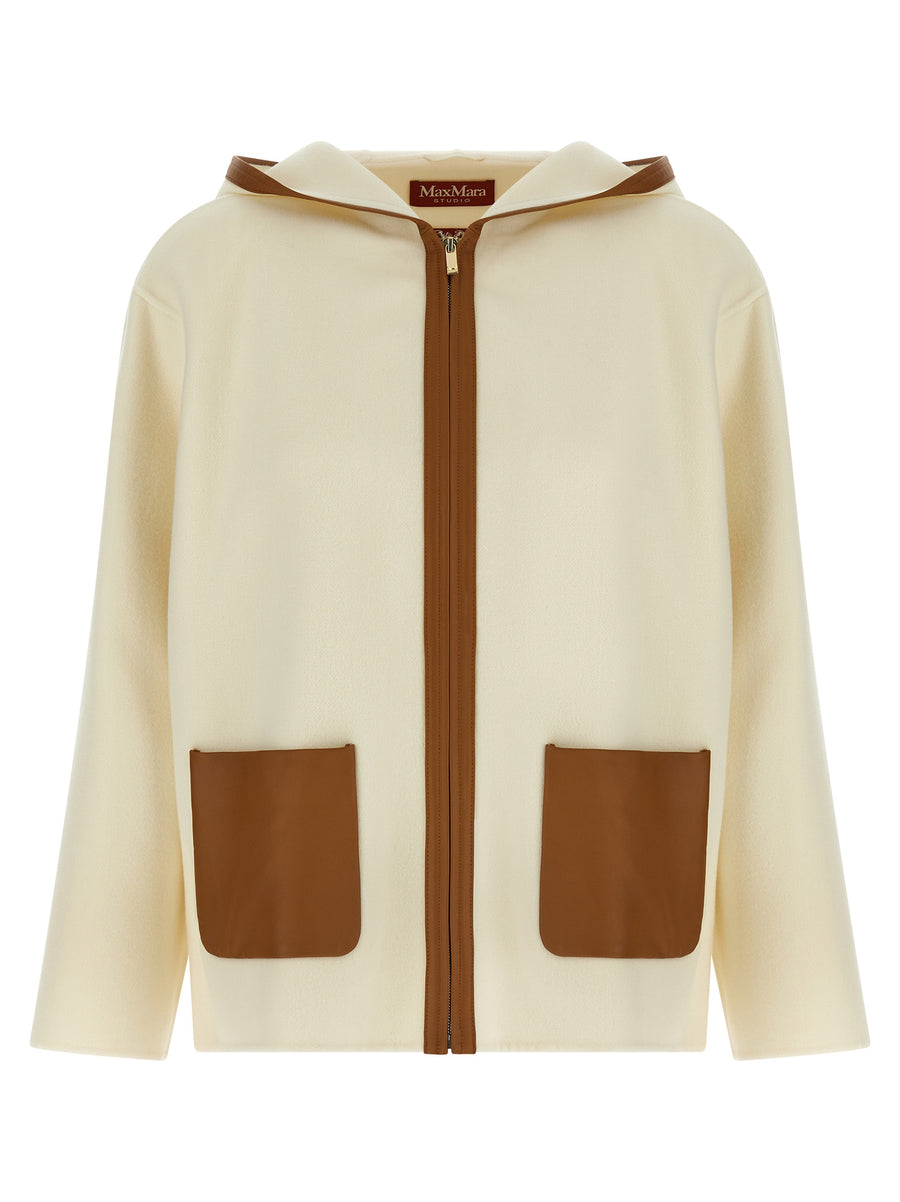 White Virgin Wool Coat Clothing