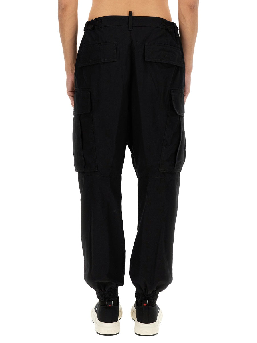 Icon New Generation Cargo Pants Black Cotton Trousers