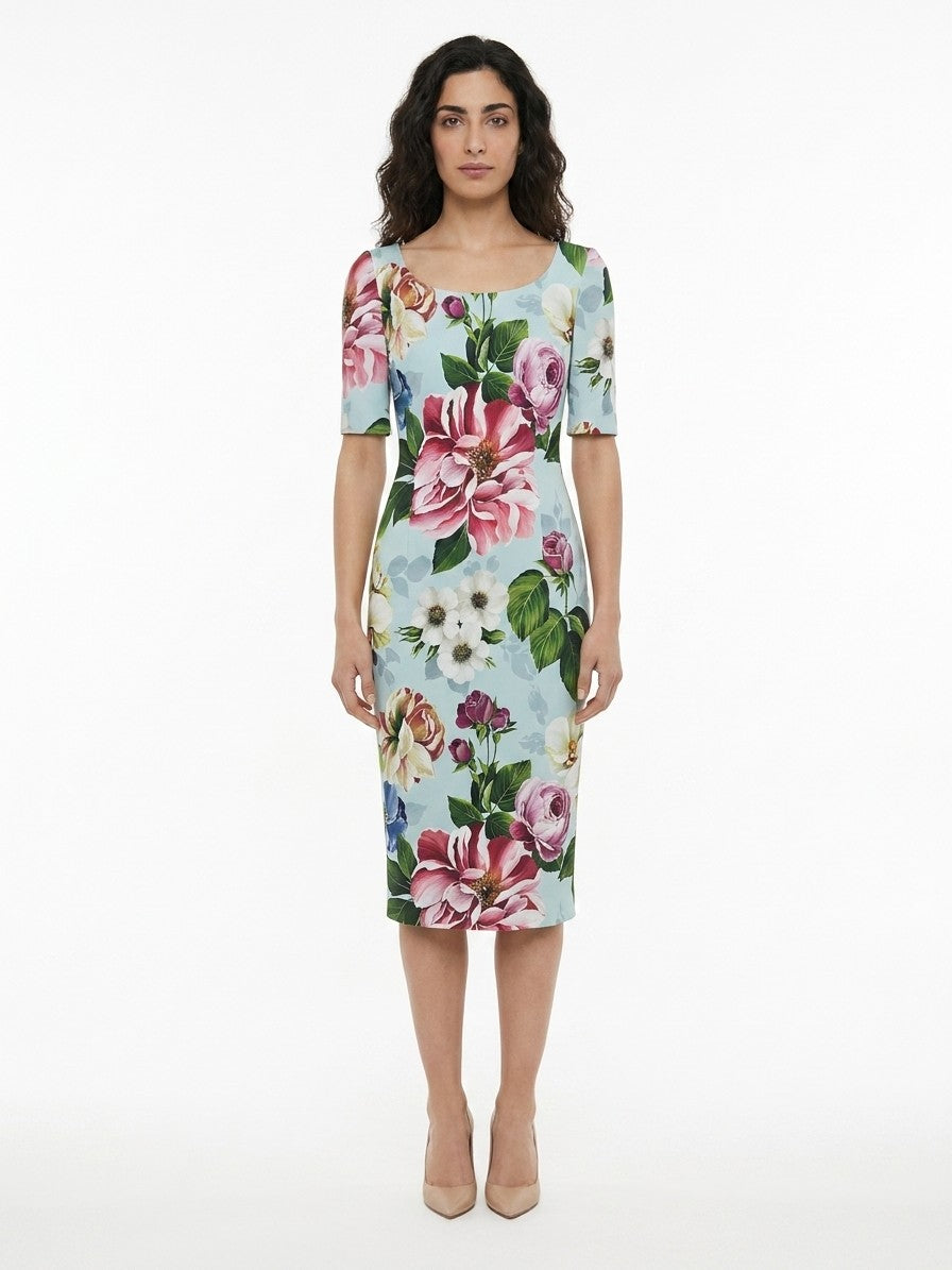 Multicolor Elastane Casual Dress