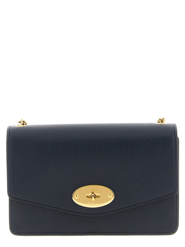 Blue Calfskin Crossbody Bag