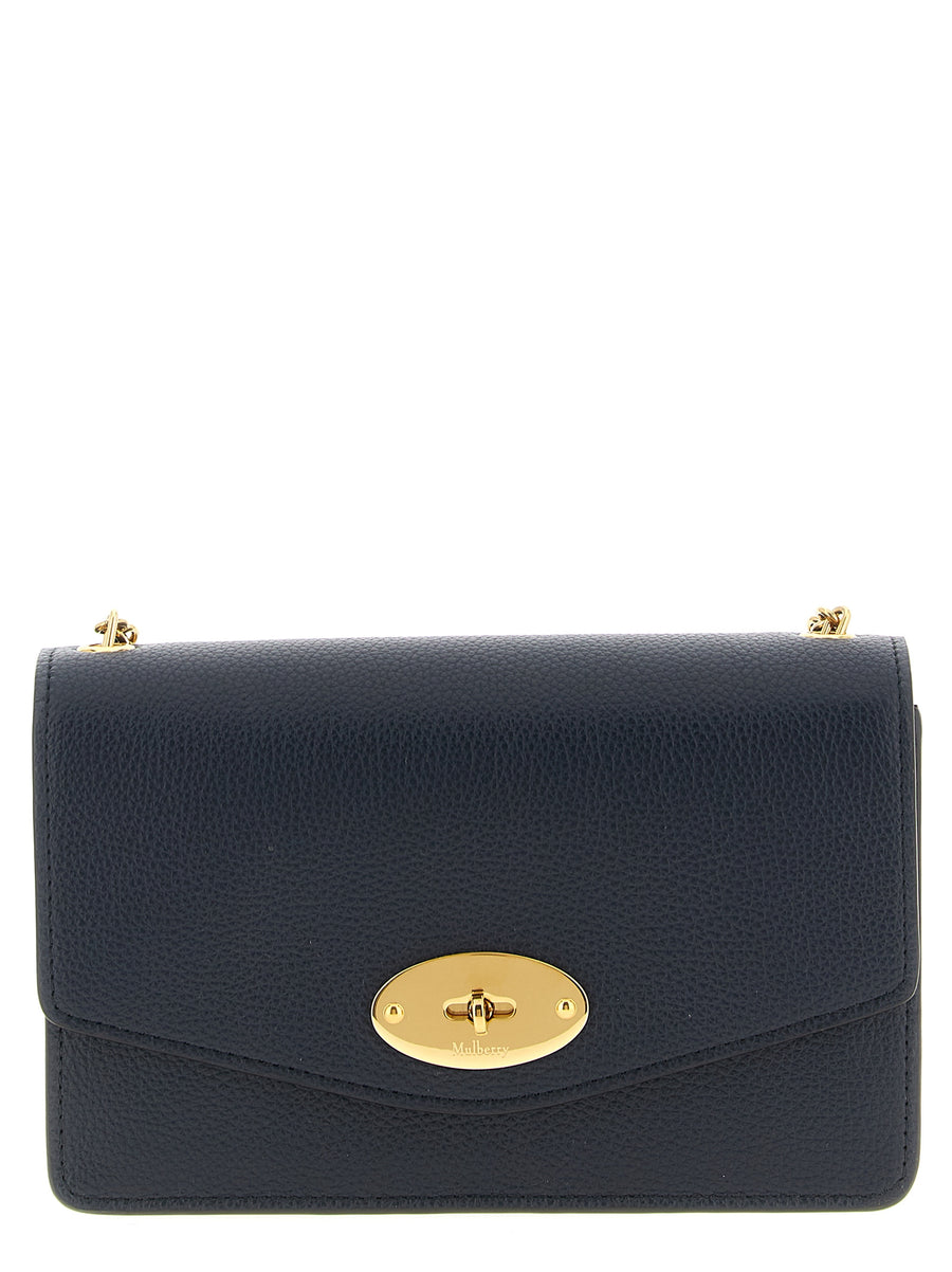 Blue Calfskin Crossbody Bag