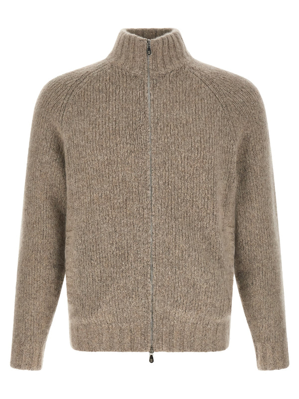 Beige Cashmere Cardigan Clothing