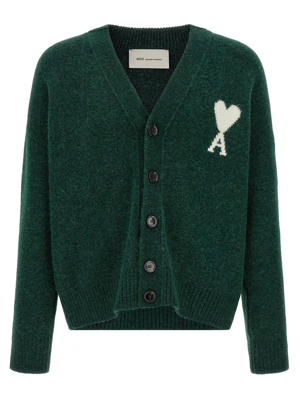 Bicolor Alpaca Leather Cardigan Clothing