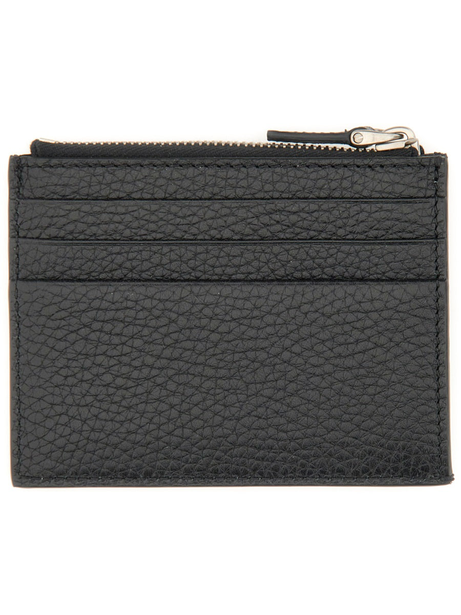Rockstud Card Holder Black Leather Wallets & Purses