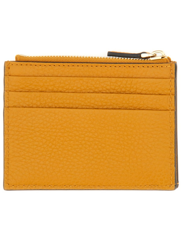 Rockstud Wallet Orange Leather & Purses
