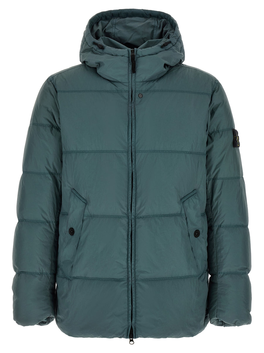 Bicolor Polyamide Full-Length Jacket Clothing