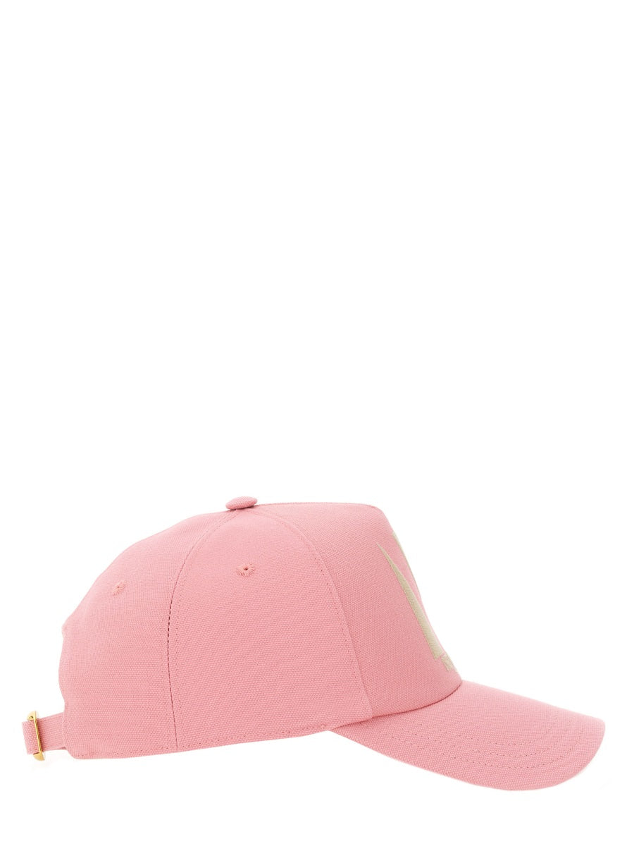 Chez Valentine Baseball Hat Pink Cotton