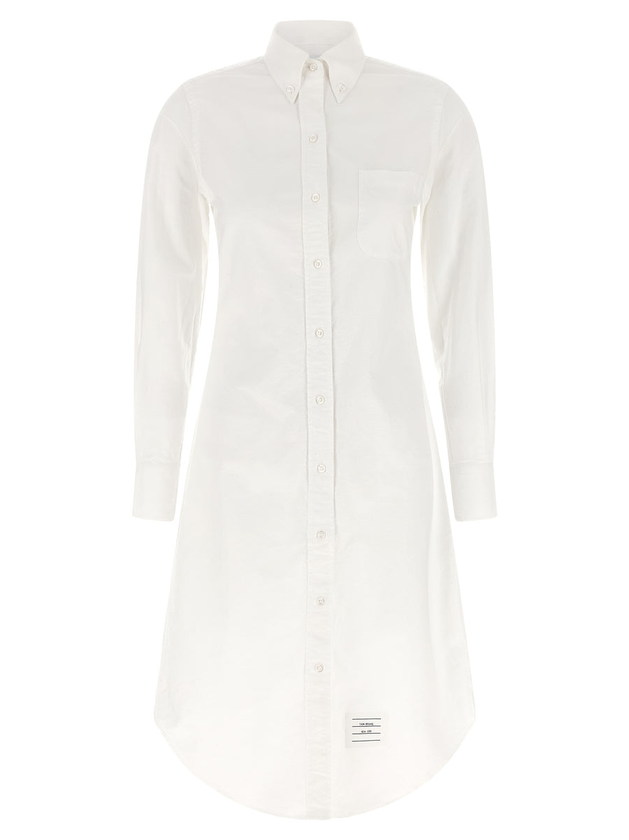 White Cotton Midi Skirt