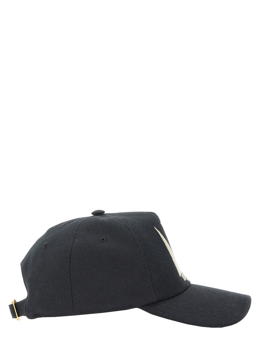 Chez Valentine Baseball Hat Black Cotton