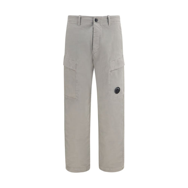 Gray Cotton Cargo Pants