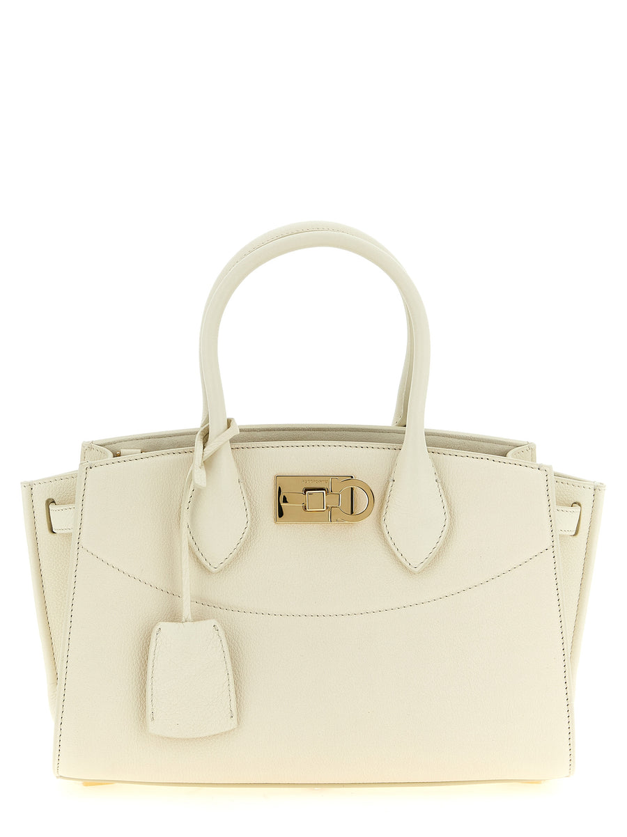 White Calfskin Handbag Bag