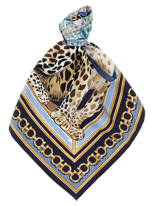 Blue Silk Foulard Accessory