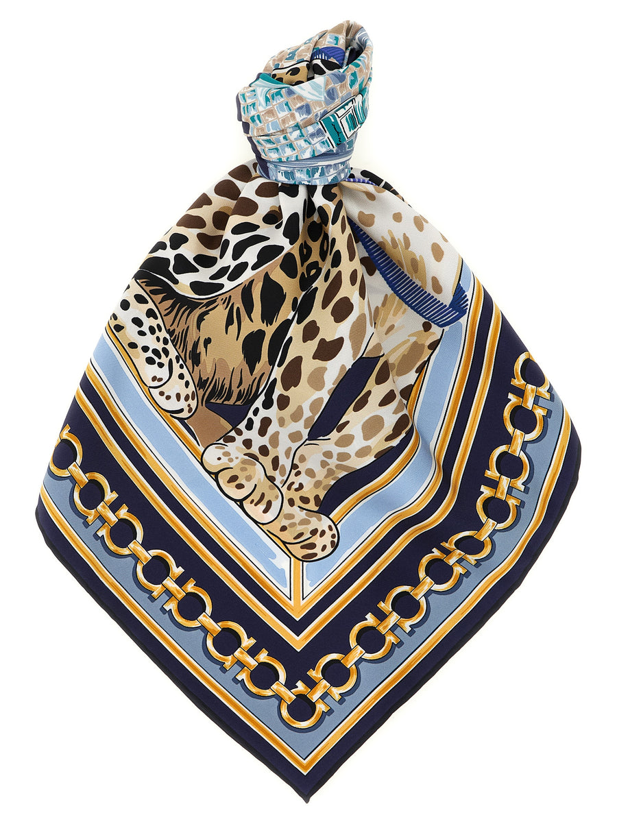 Blue Silk Foulard Accessory