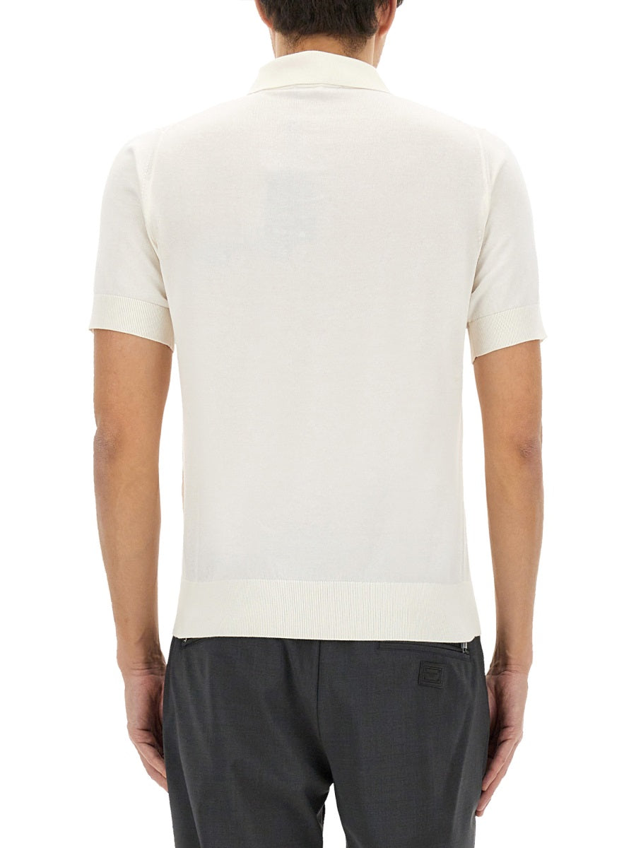 Polo With Logo White Cotton Shirts