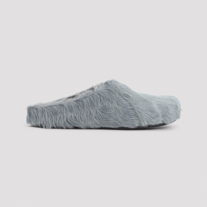 Fussbett Sabot Blue Calf Hair Shoe