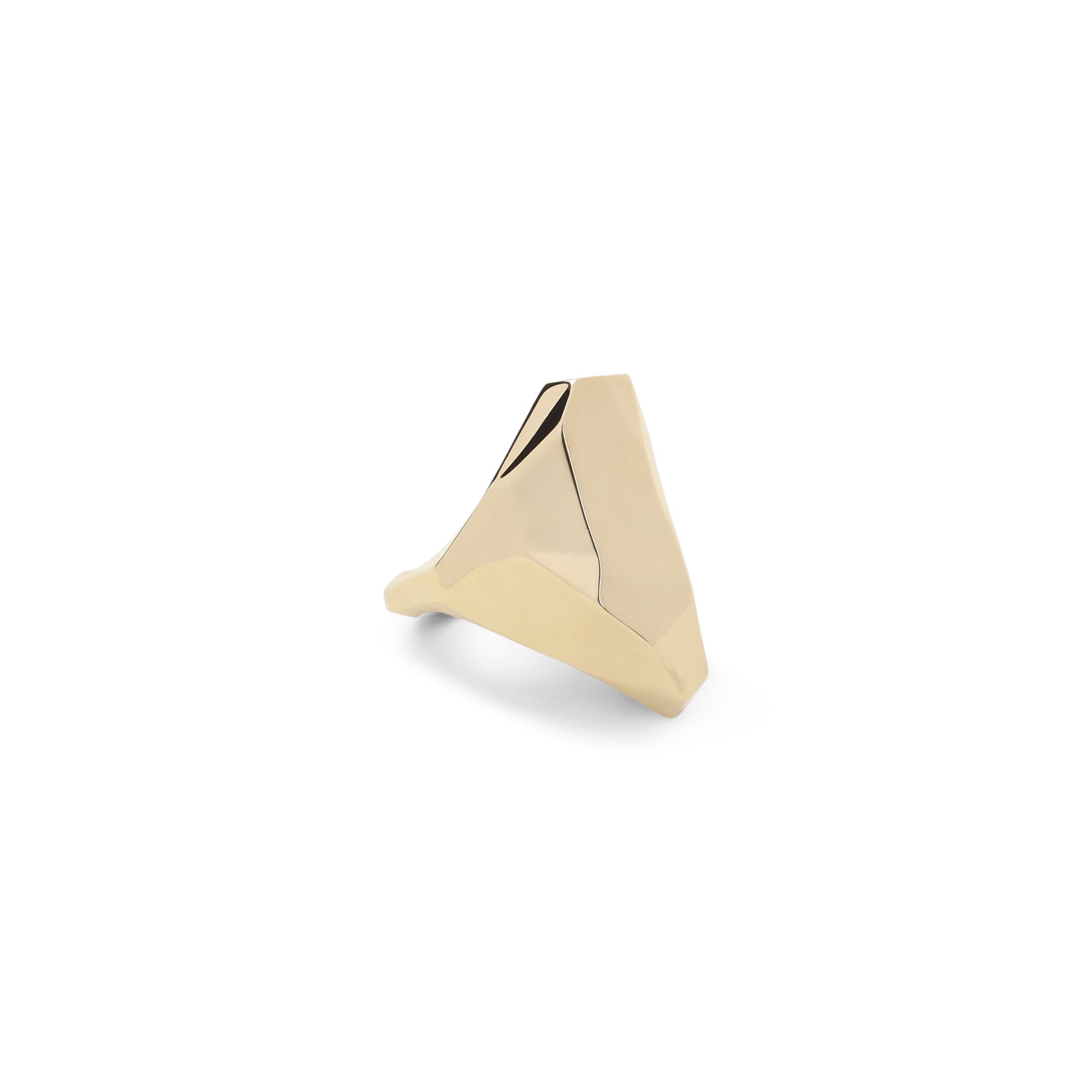 Lanvin Cubic Metal Ring Metallic Brass
