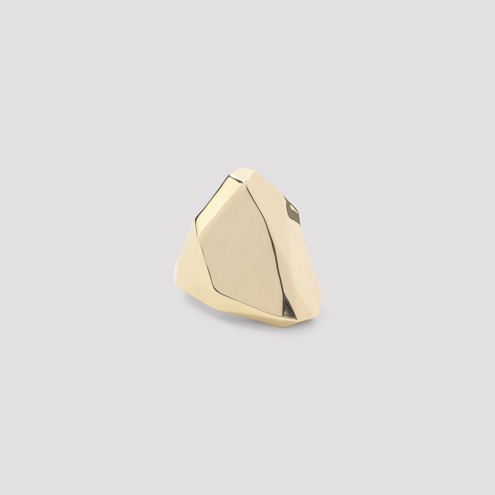 Lanvin Cubic Metal Ring Metallic Brass