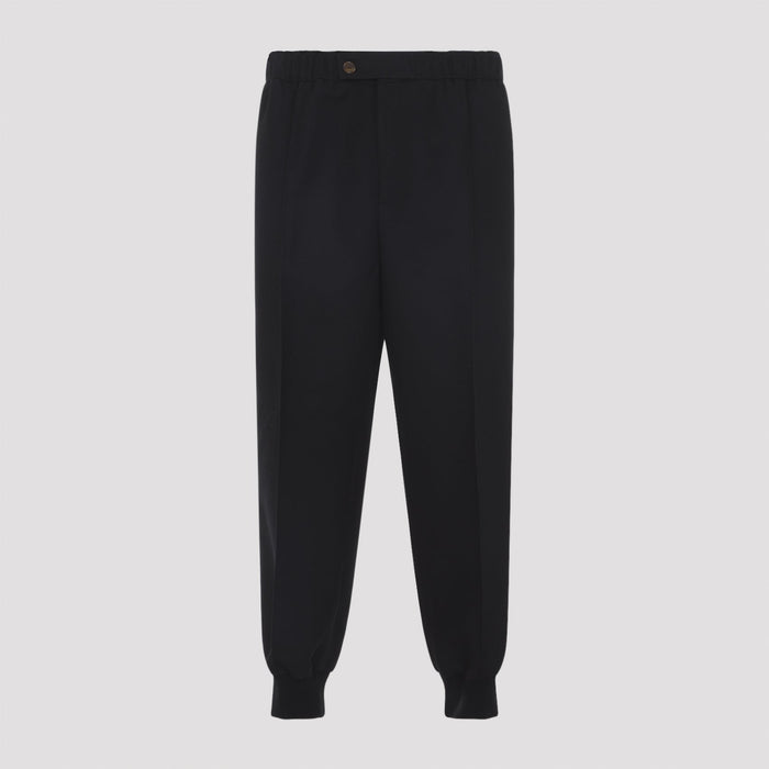 Lanvin Virgin Wool Track Pants Black