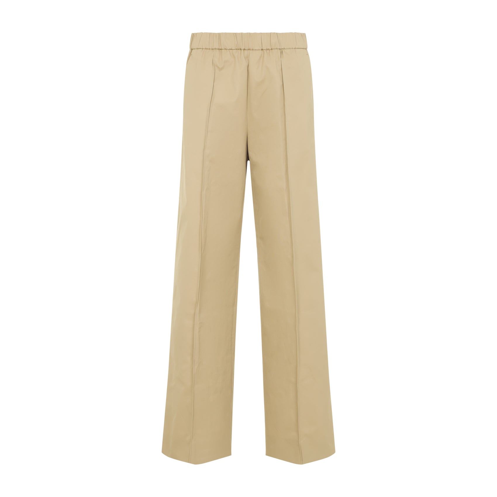 Track Inspired Relaxed Pants Nude & Neutrals Cotton
