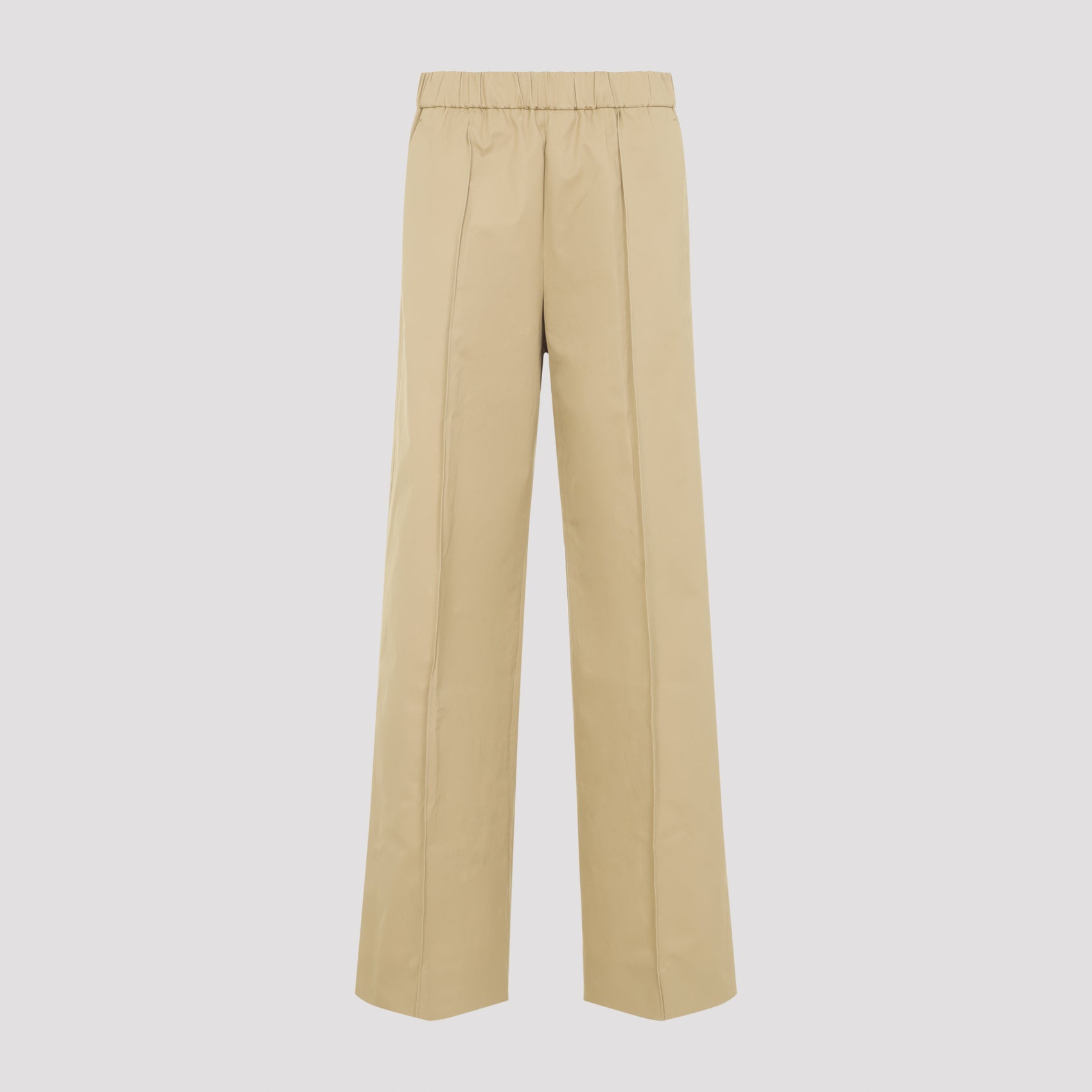 Track Inspired Relaxed Pants Nude & Neutrals Cotton