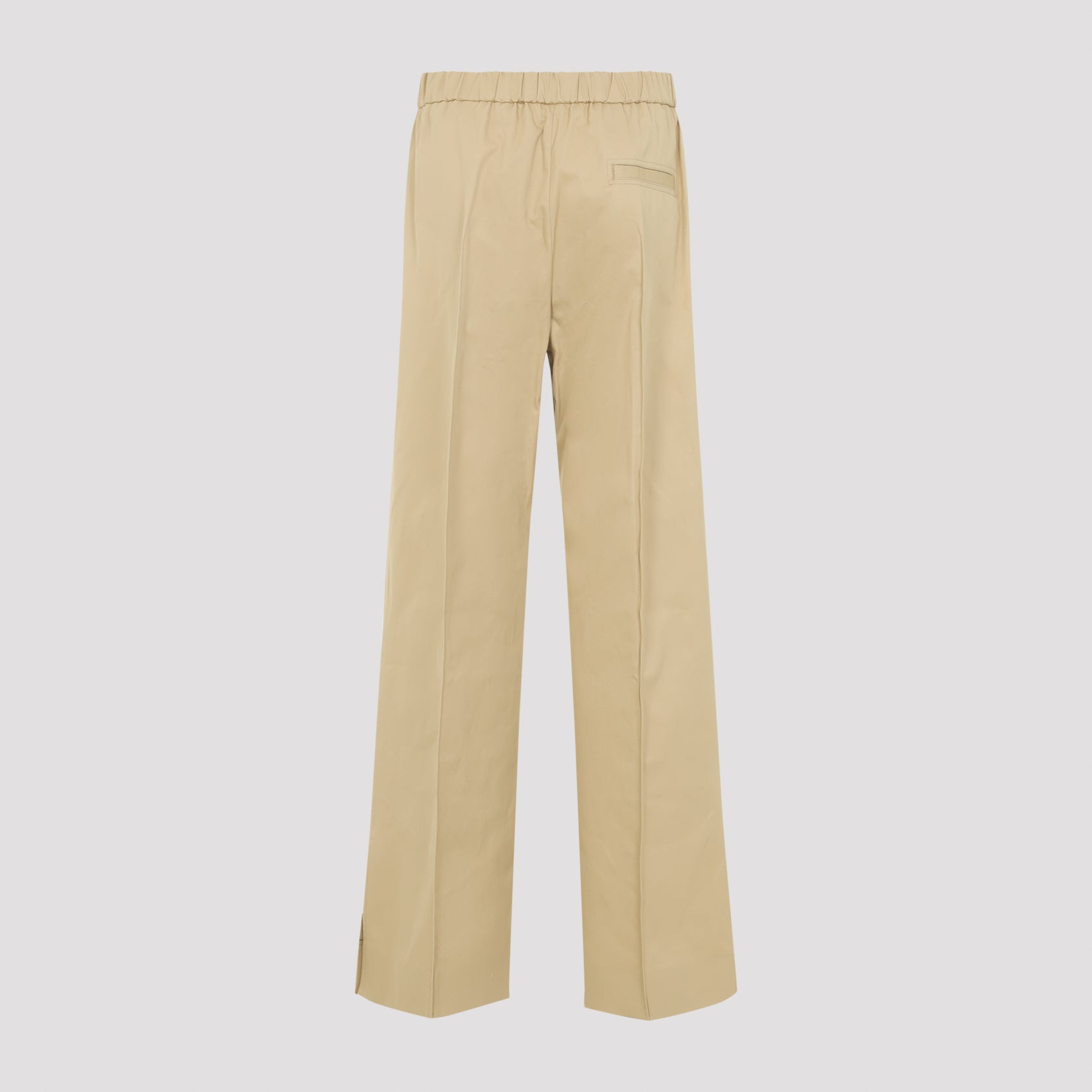 Track Inspired Relaxed Pants Nude & Neutrals Cotton