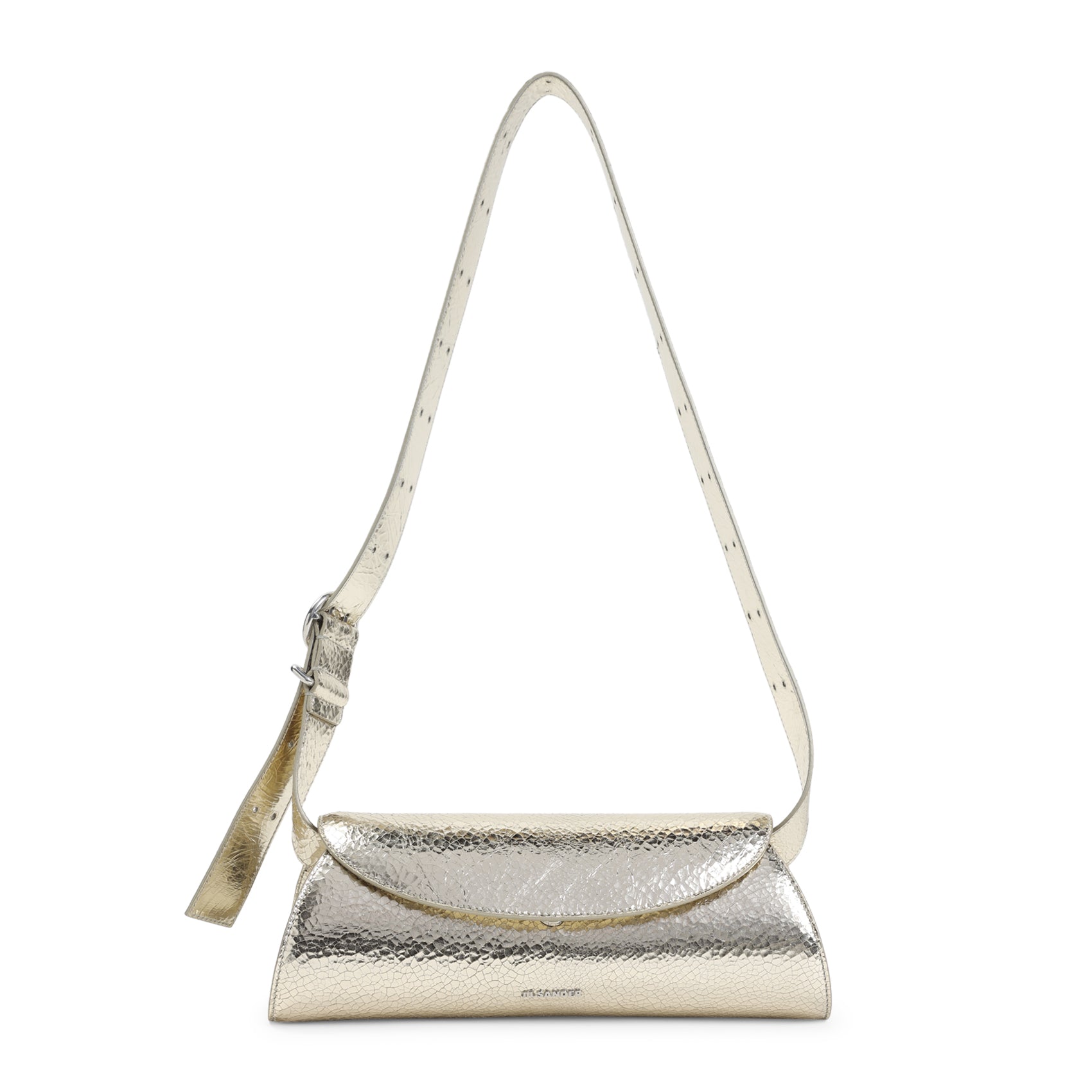 Cannolo Small Shoulder Bag Metallic Ovine Leather