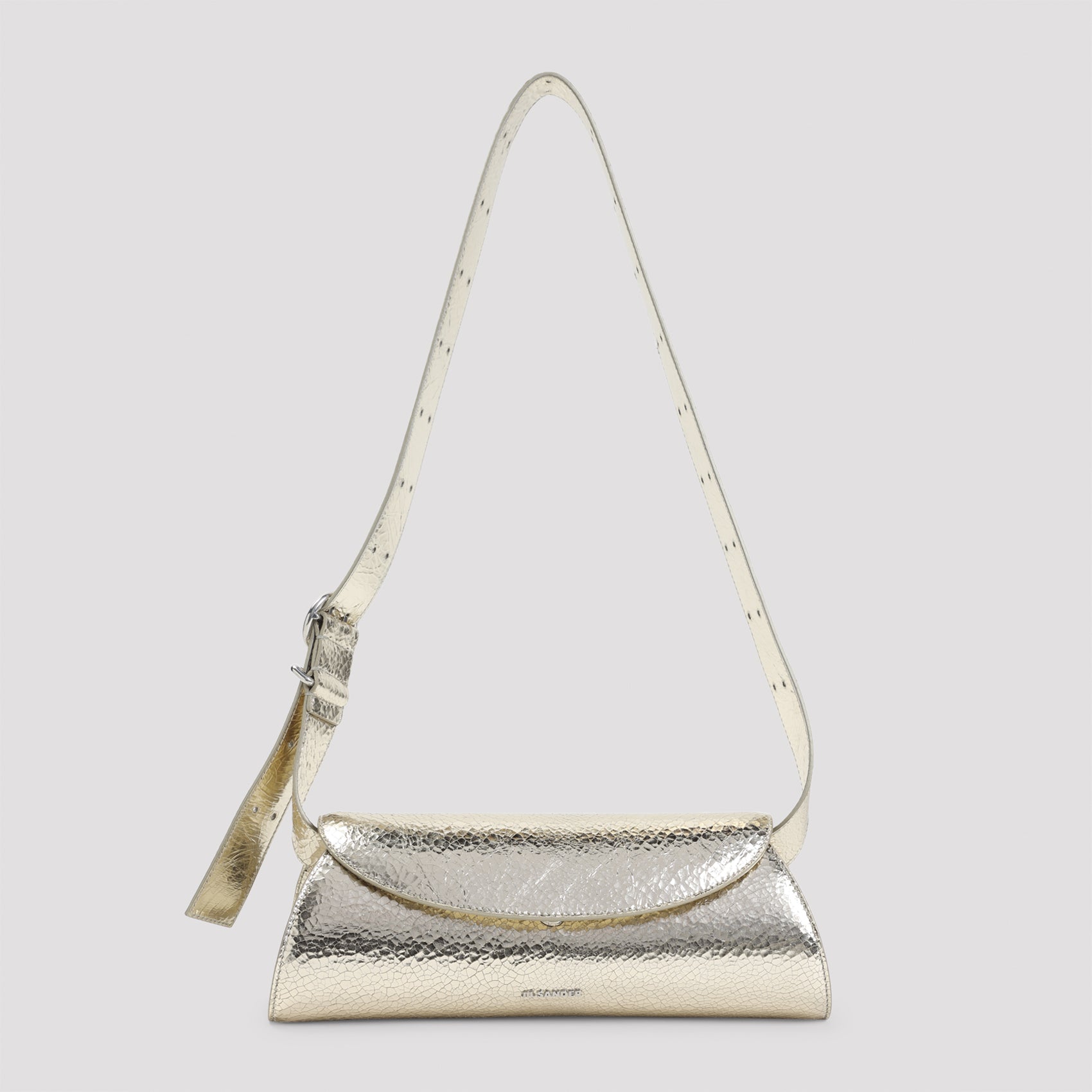 Cannolo Small Shoulder Bag Metallic Ovine Leather