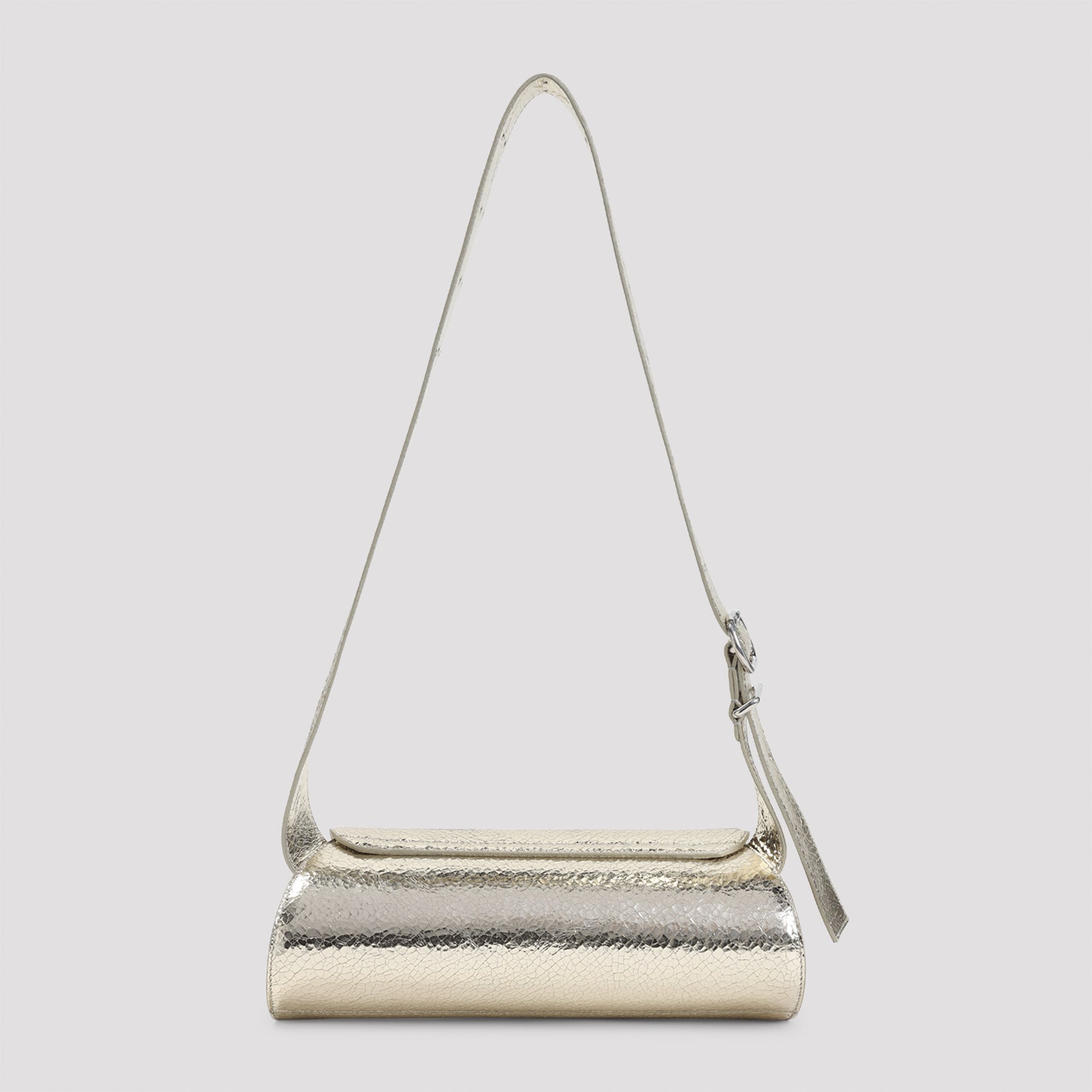 Cannolo Small Shoulder Bag Metallic Ovine Leather