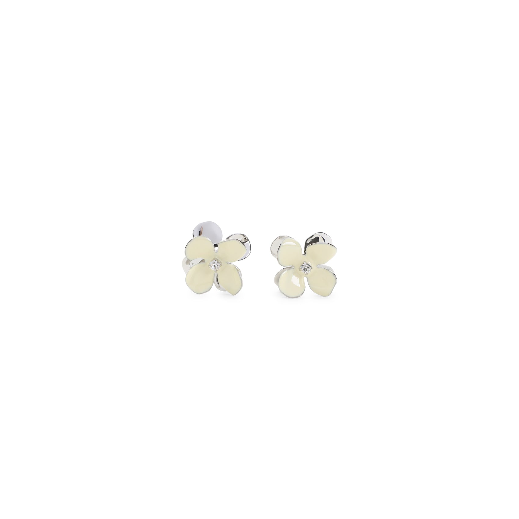 Flower Earrings Yellow & Orange Brass Jewellery