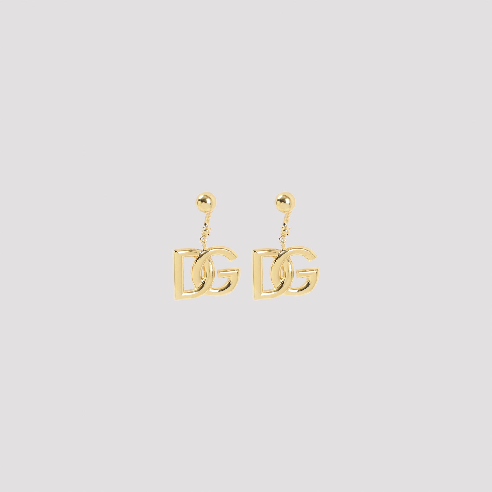 Dolce & Gabban Golden-tone Dg Earrings Metallic Brass Jewellery