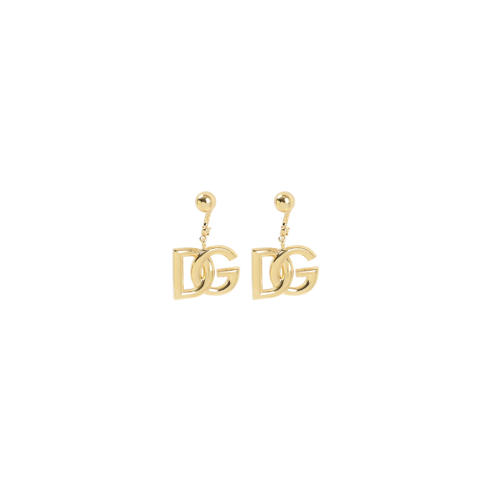 Dolce & Gabban Golden-tone Dg Earrings Metallic Brass Jewellery