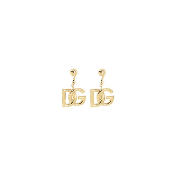 Dolce & Gabban Golden-tone Dg Earrings Metallic Brass Jewellery