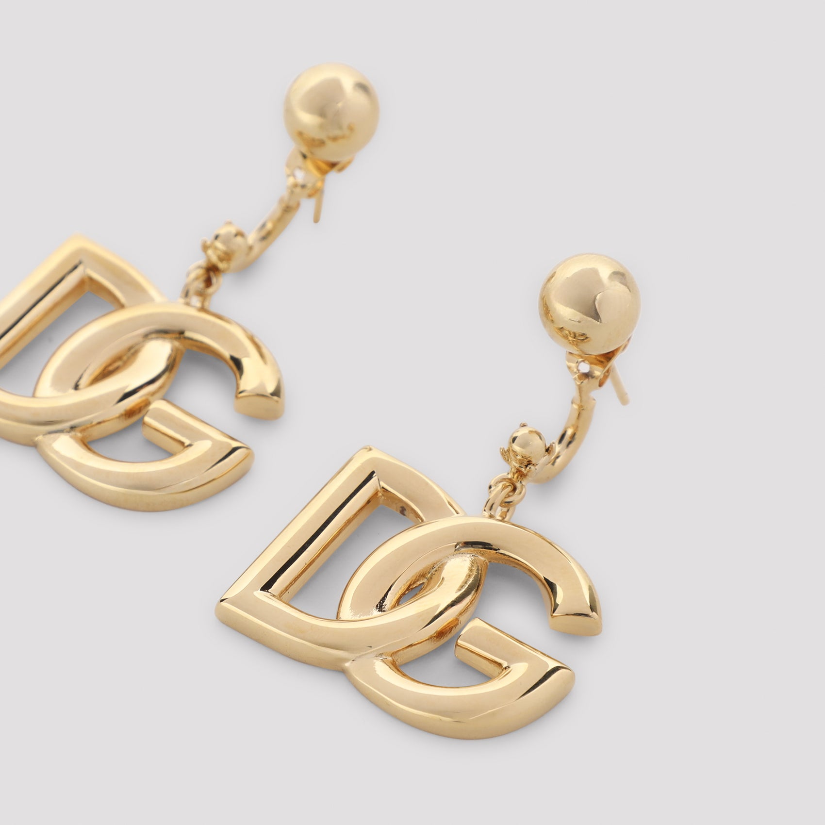 Dolce & Gabban Golden-tone Dg Earrings Metallic Brass Jewellery
