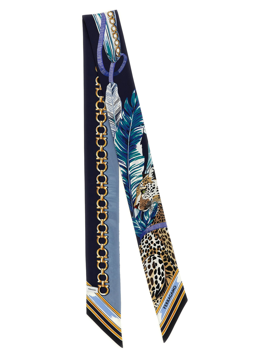 Blue Silk Foulard Accessory