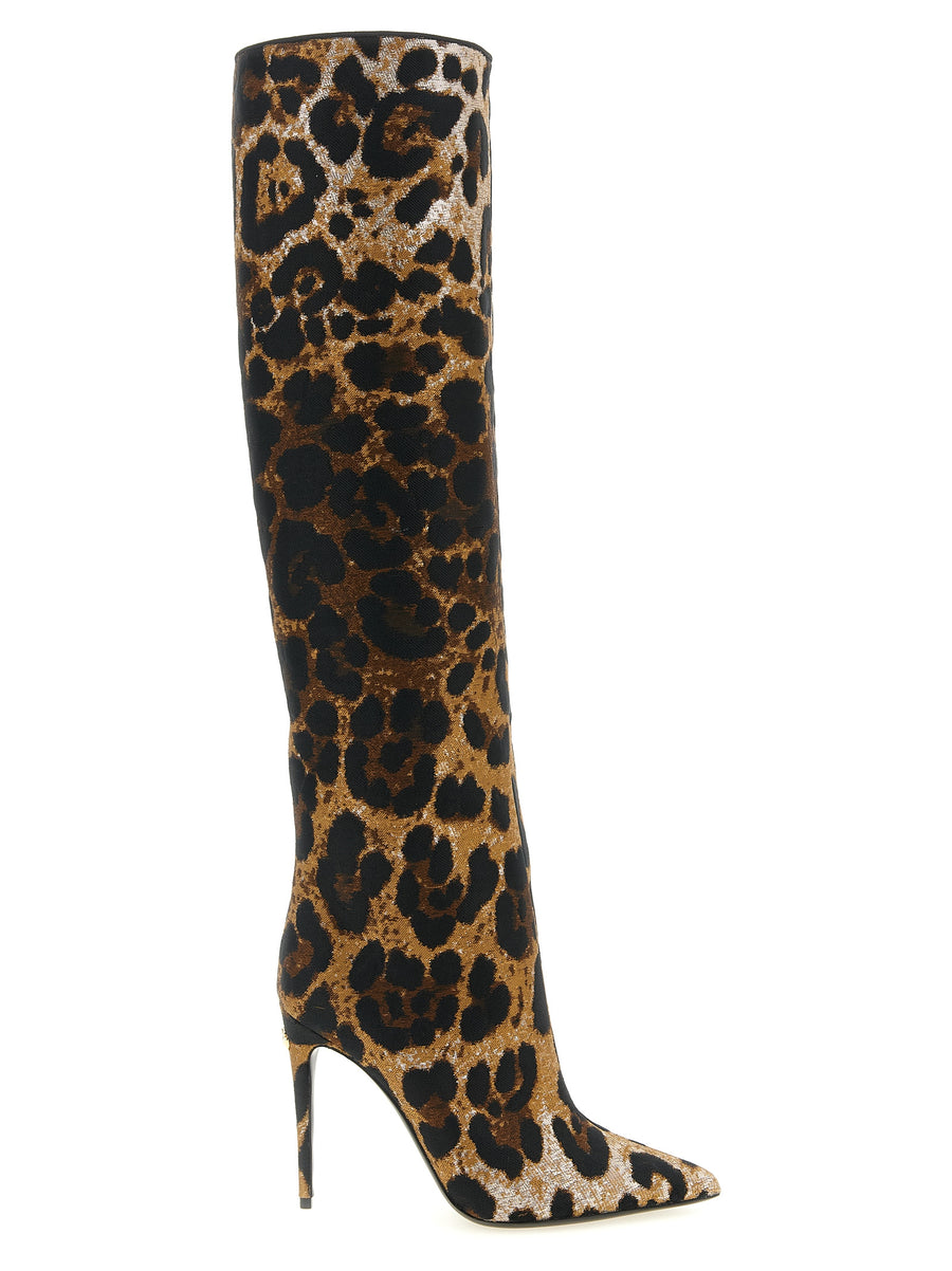 Multicolor Polyester Over The Knee Shoe
