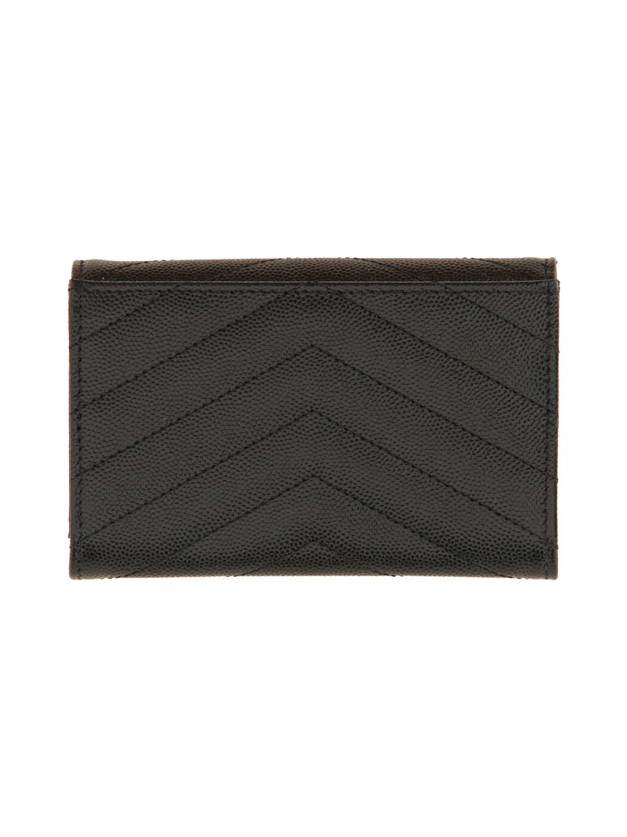 Wallet Cassandre Envelope Black Calfskin & Purses
