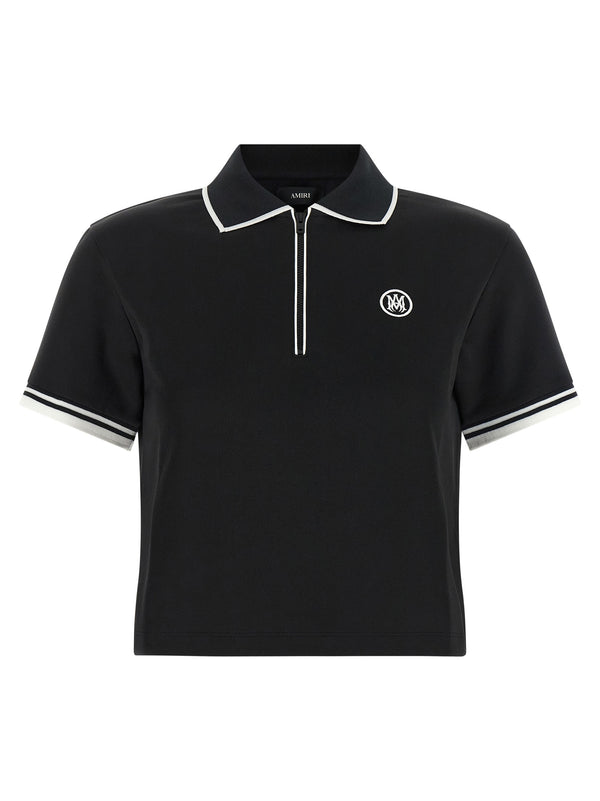 Black Polyester Polo Shirt