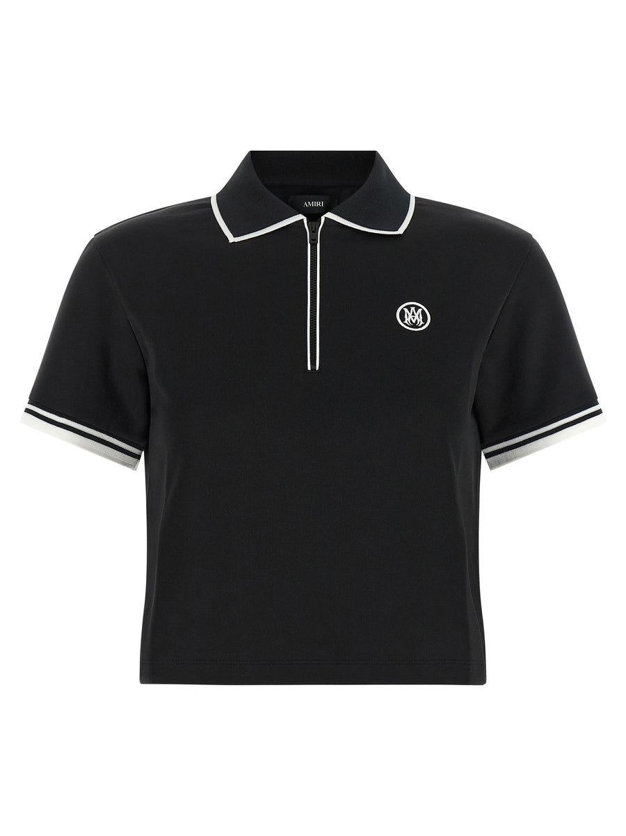 Black Polyester Polo Shirt