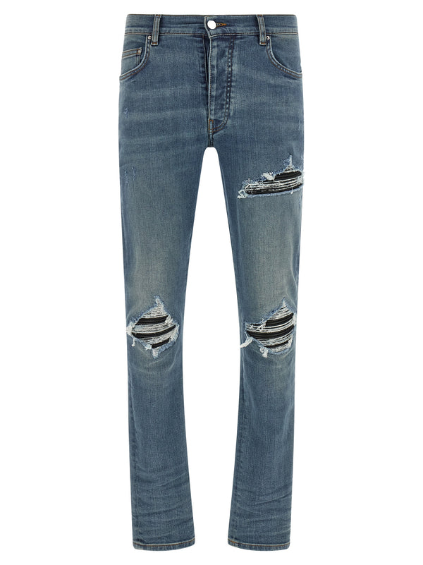 Blue Cotton Skinny Jeans Clothing