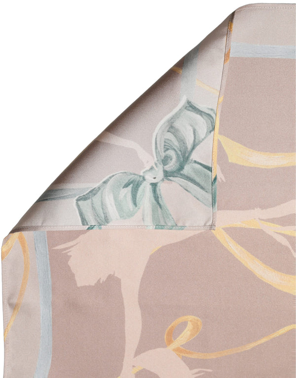 Men Multicolor Ballerina Floral Foulard Scarf Silk