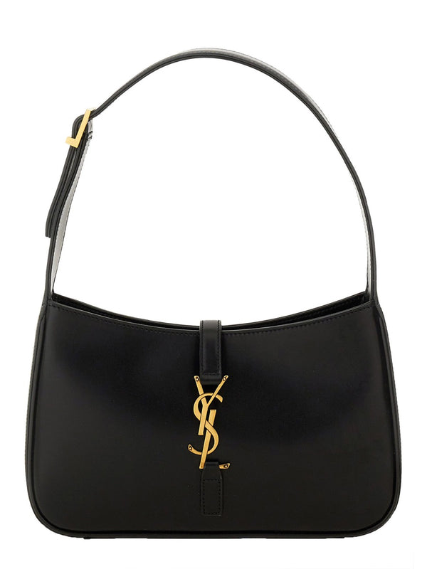 Hobo Bag Le 5 À 7 Black Calf Skin Shoulder