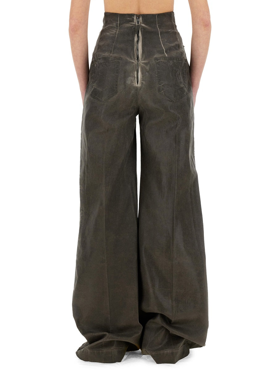 Denim Pants Grey Cotton Trousers