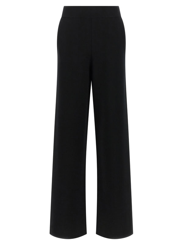 Black Wool Casual Pants