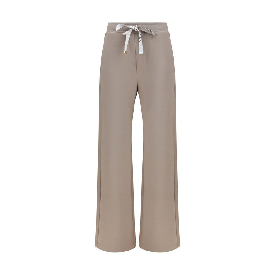 Beige Cotton Casual Pants