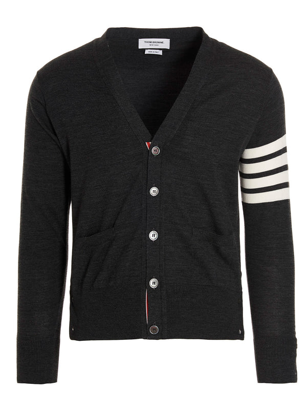 Gray Merino Wool Cardigan Clothing