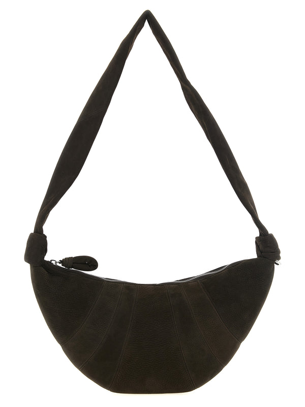 Brown Lamb Leather Shoulder Bag