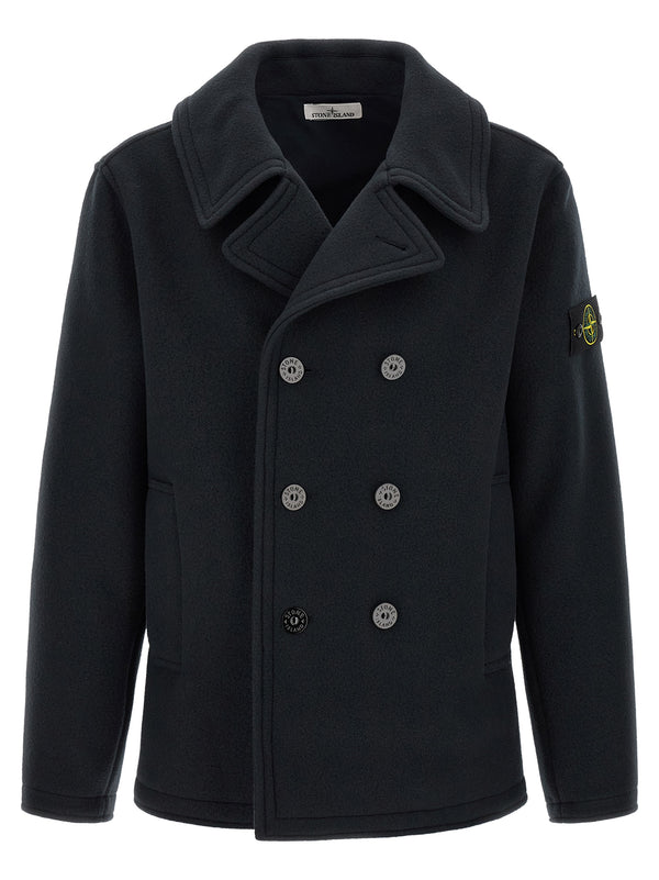 Blue Cotton Coat Clothing