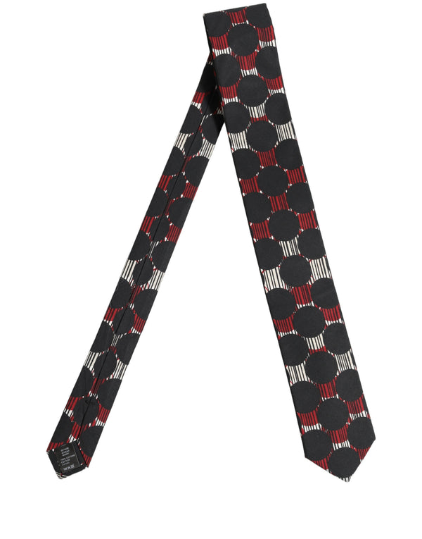 Multicolor Cotton Geometric Adjustable Tied Necktie Tie
